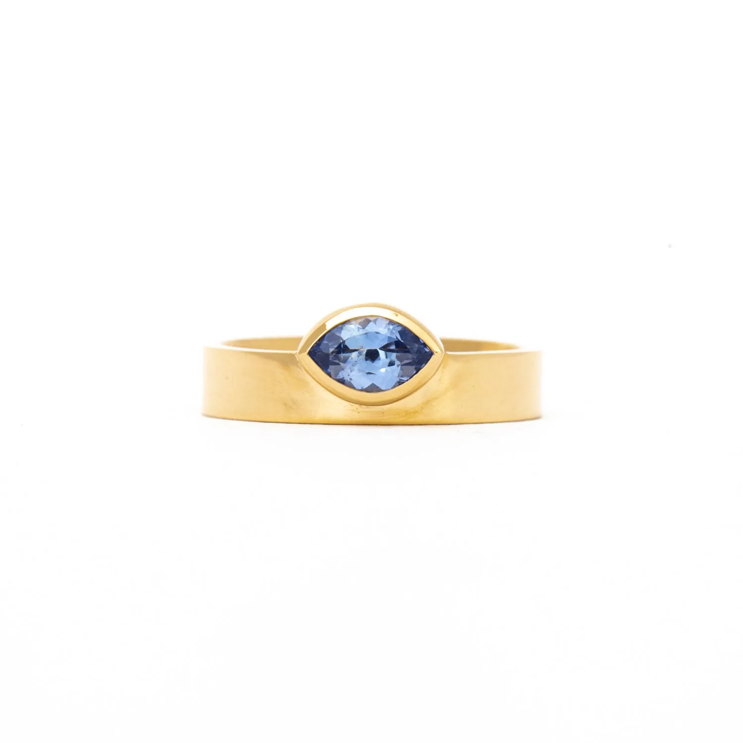 0.81 ct Marquise Sapphire Monolith Ring