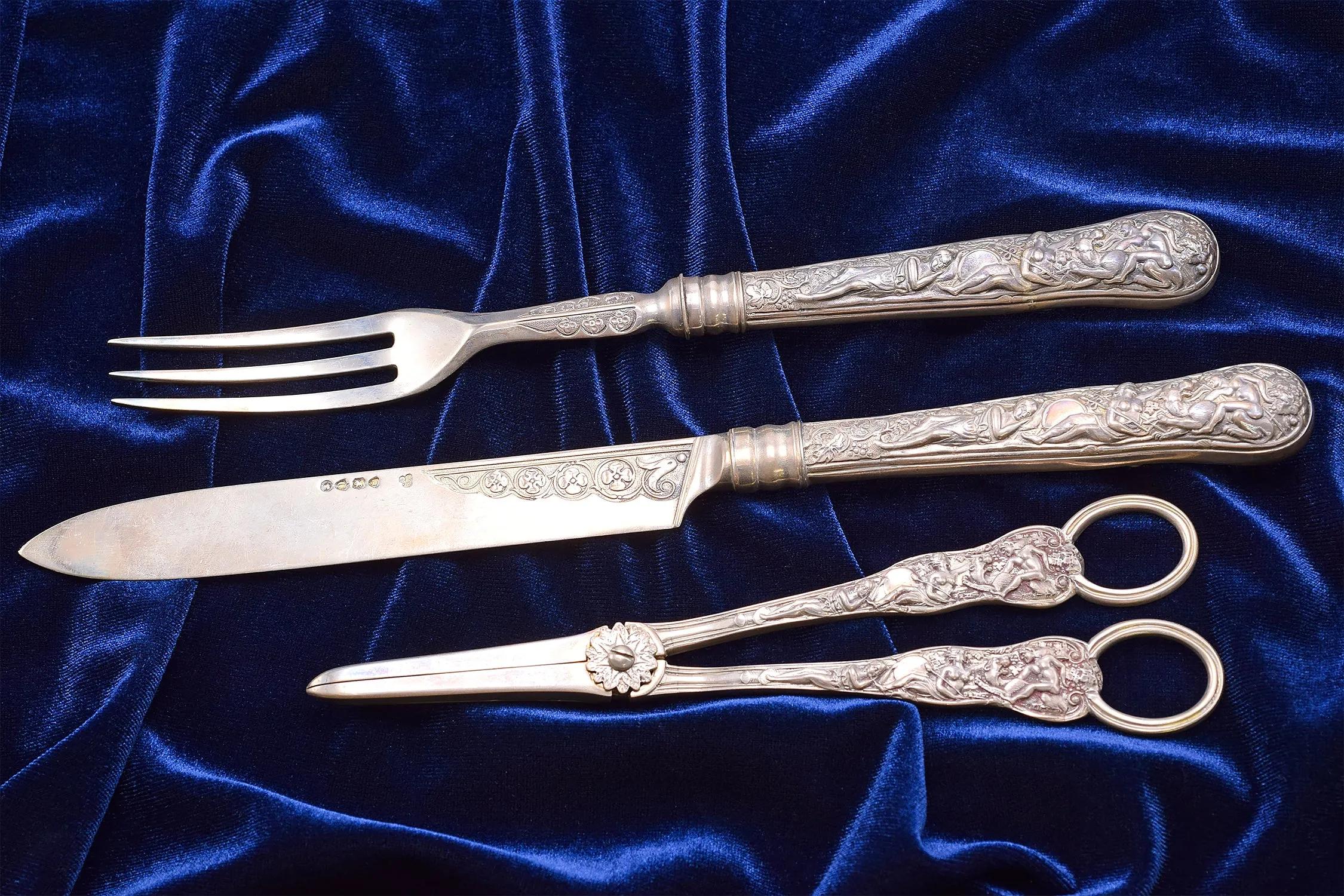 1878 Henry John Lias & James Wakely Sterling Silver London Fruit 11 Piece Set