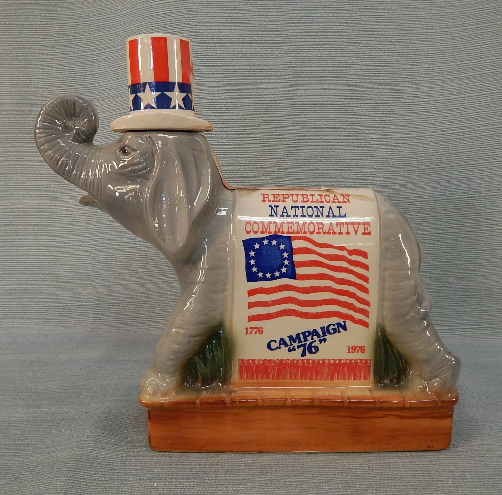 1976 Republican National Convention Commemorative Whiskey Bottle - Good Vintage Condition