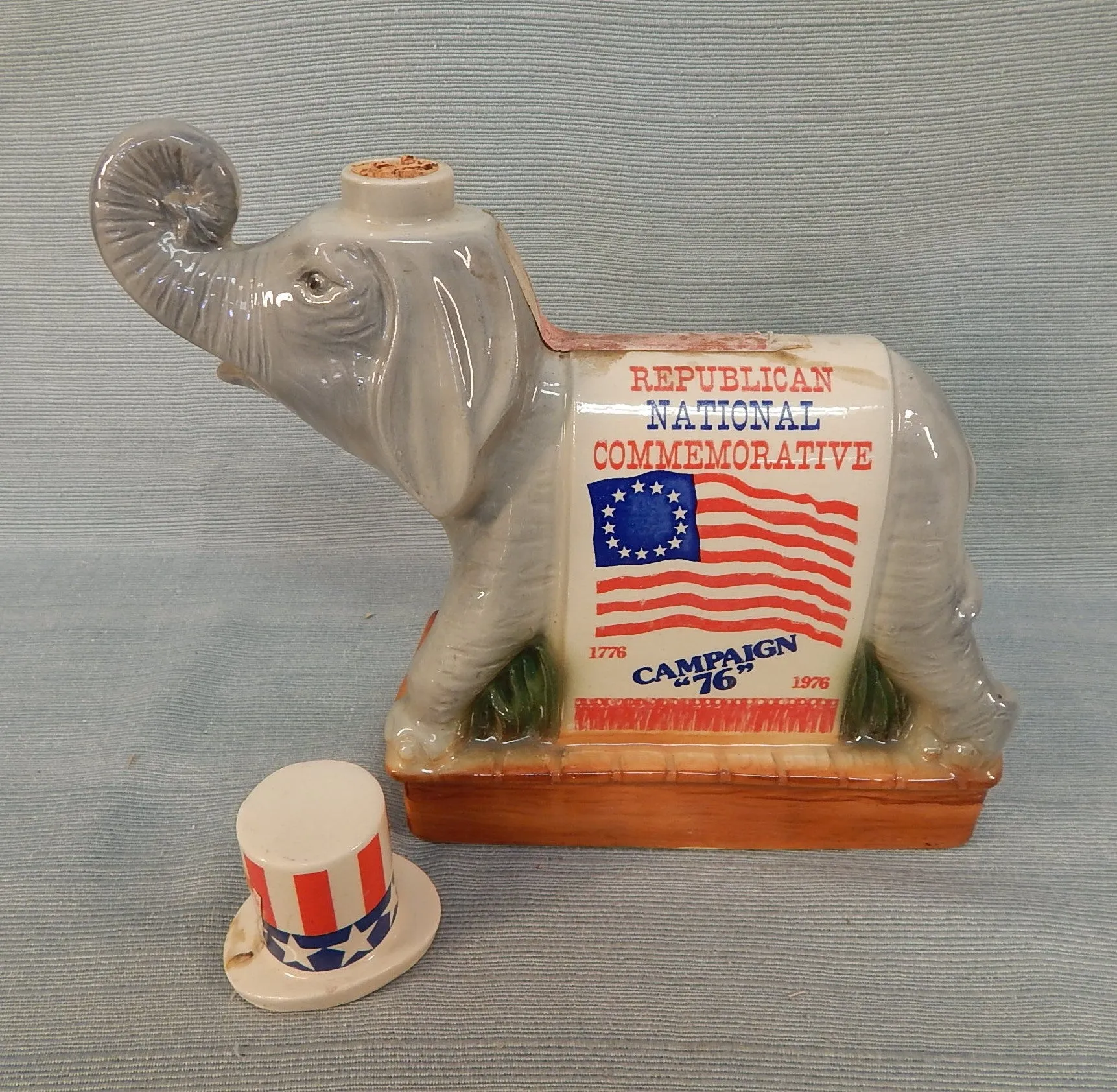 1976 Republican National Convention Commemorative Whiskey Bottle - Good Vintage Condition