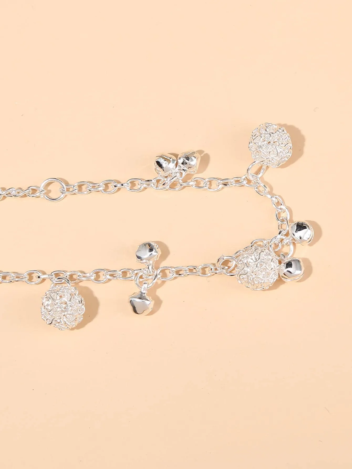 1pc Glamorous Rhinestone Heart Decor Anklet For Women For Gift