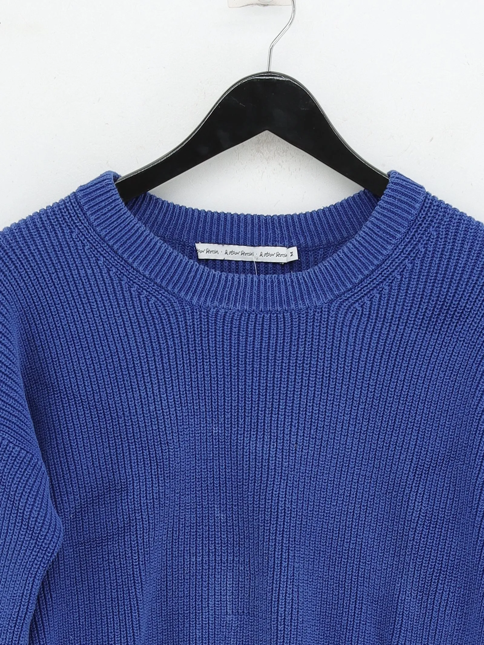 & Other Stories Men's Jumper M Blue 100% Cotton