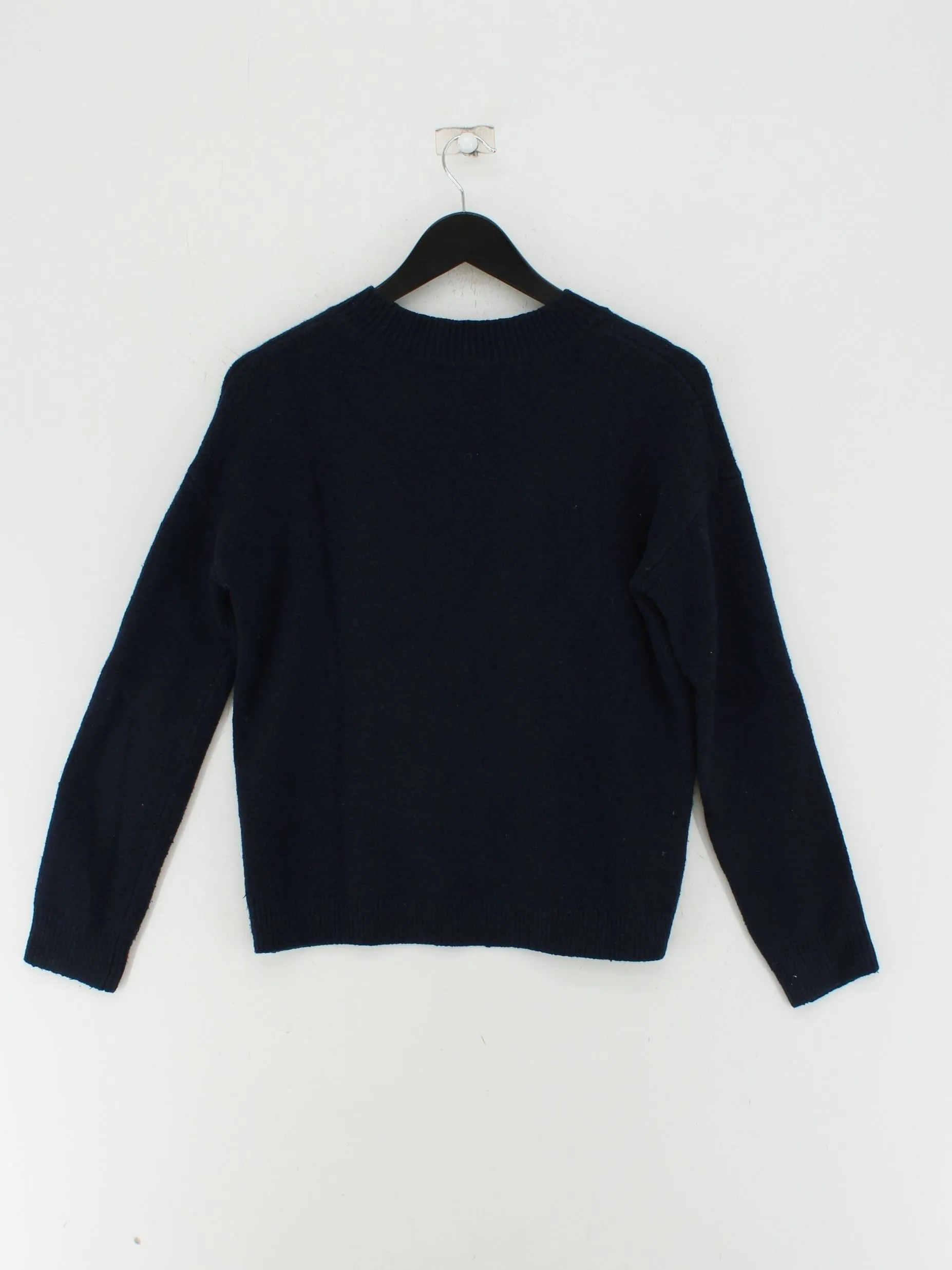 & Other Stories Men's Jumper S Blue Cotton with Acrylic, Cashmere, Polyamide