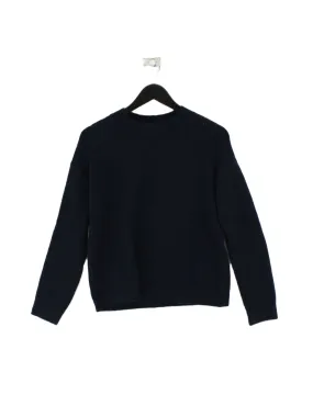 & Other Stories Men's Jumper S Blue Cotton with Acrylic, Cashmere, Polyamide