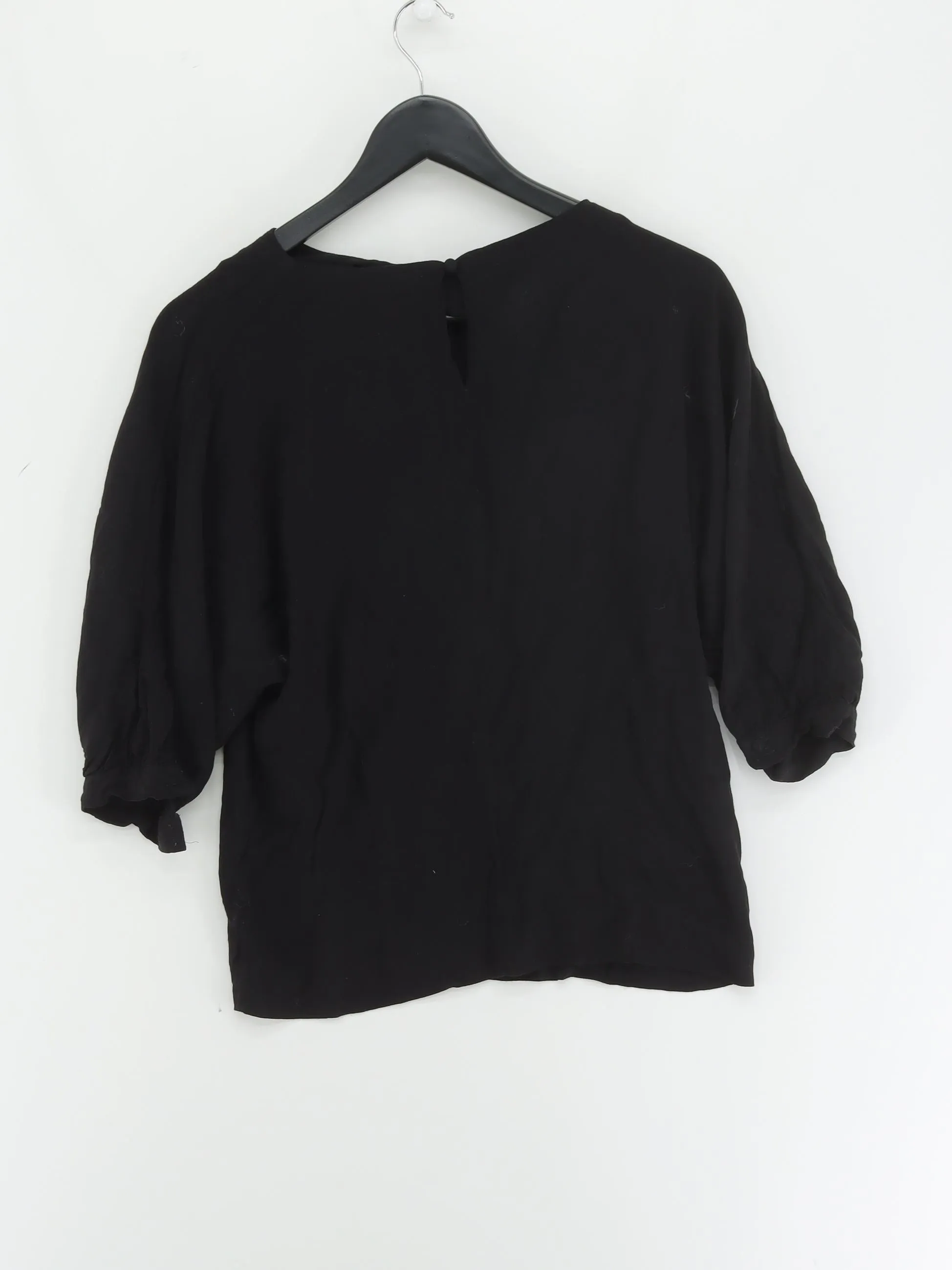 & Other Stories Women's Blouse UK 6 Black 100% Viscose