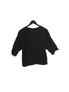 & Other Stories Women's Blouse UK 6 Black 100% Viscose