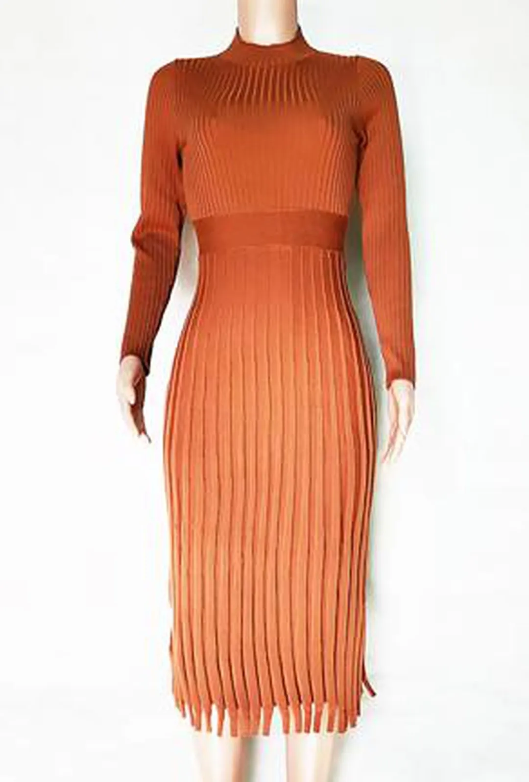 ARIEL - PLEATED SWEATER DRESS