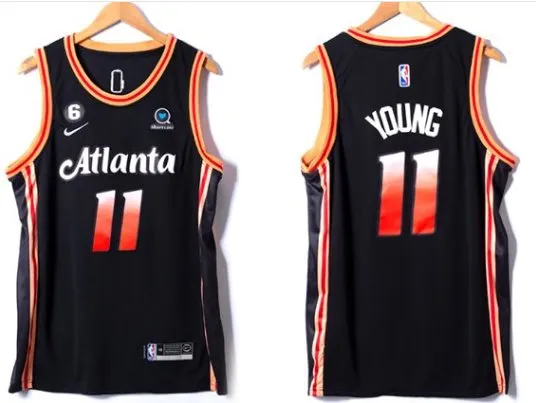 Atlanta Hawks #11 Trae Young 2022-2023 City Jersey Black