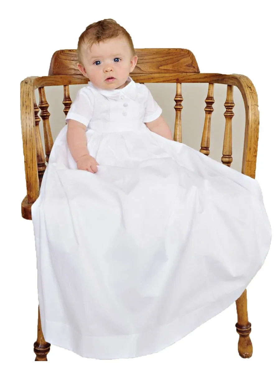 Baby Boys White Caleb Christening Gown Newborn-24M