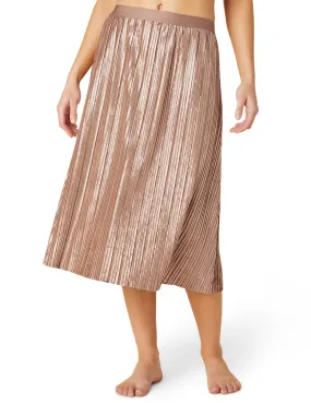 Beyond Yoga Uptown Pleated Skirt - Champagne