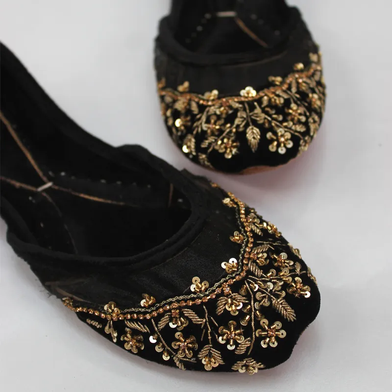 Black Fancy Khussa for women