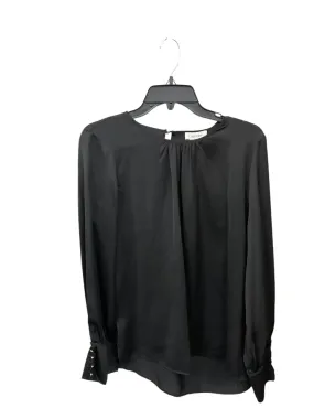 Blouse Long Sleeve By Calvin Klein In Black, Size: L