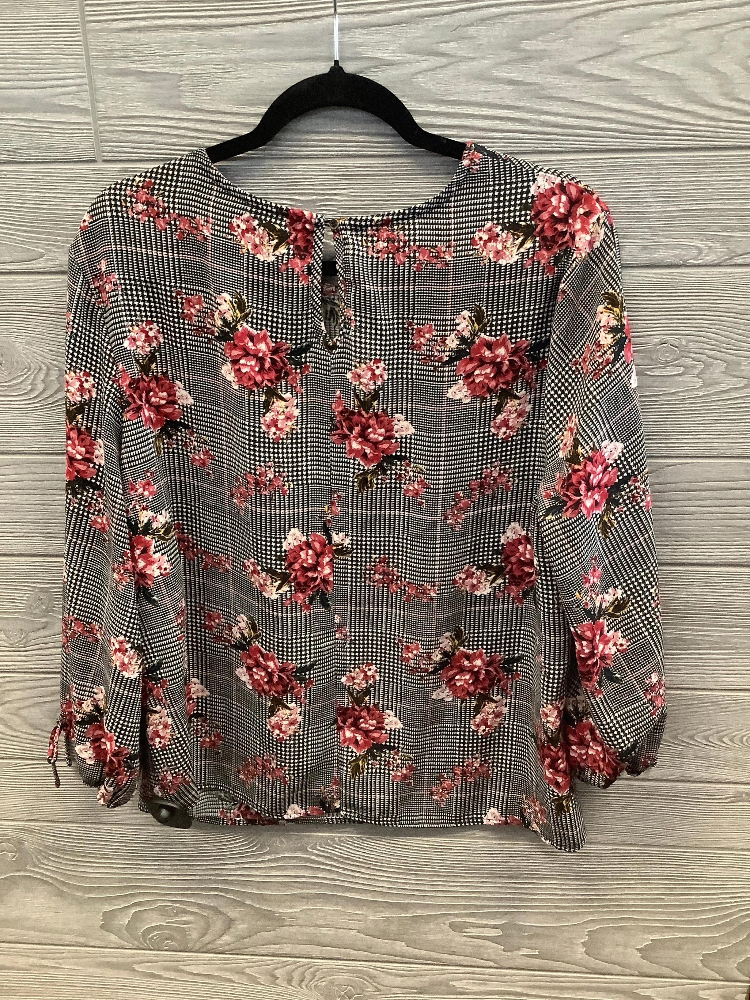 Blouse Long Sleeve By Massini In Floral Print, Size: Xl