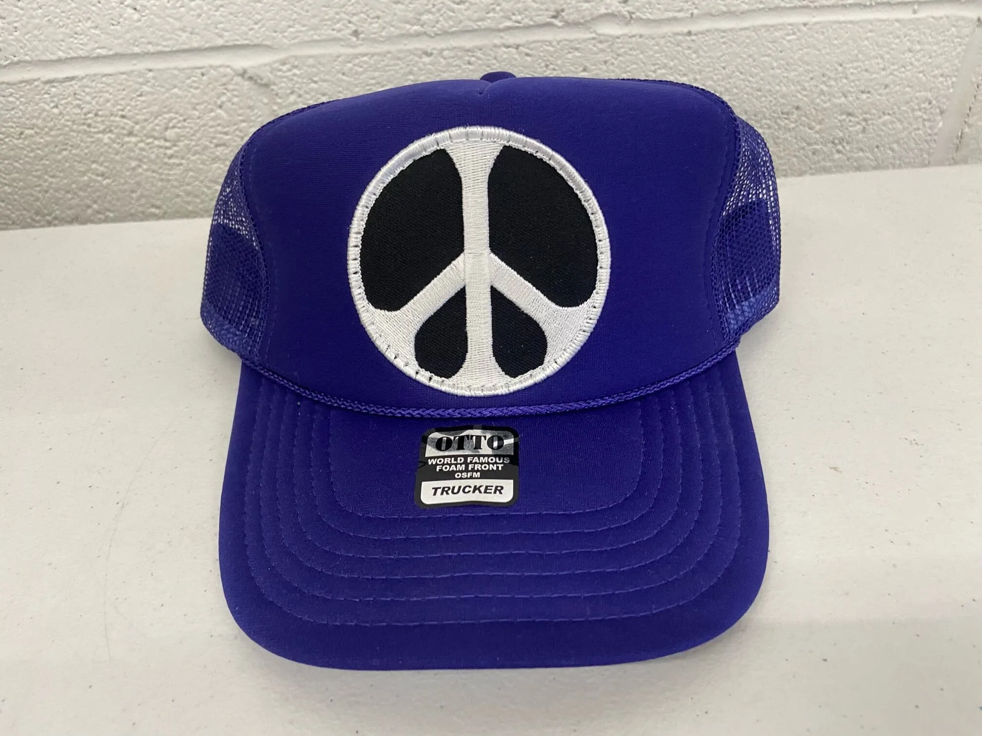 Blue Peace Sign Hat