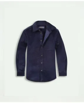 Brooks Brothers Boys Cotton Corduroy Shirt Jacket Navy