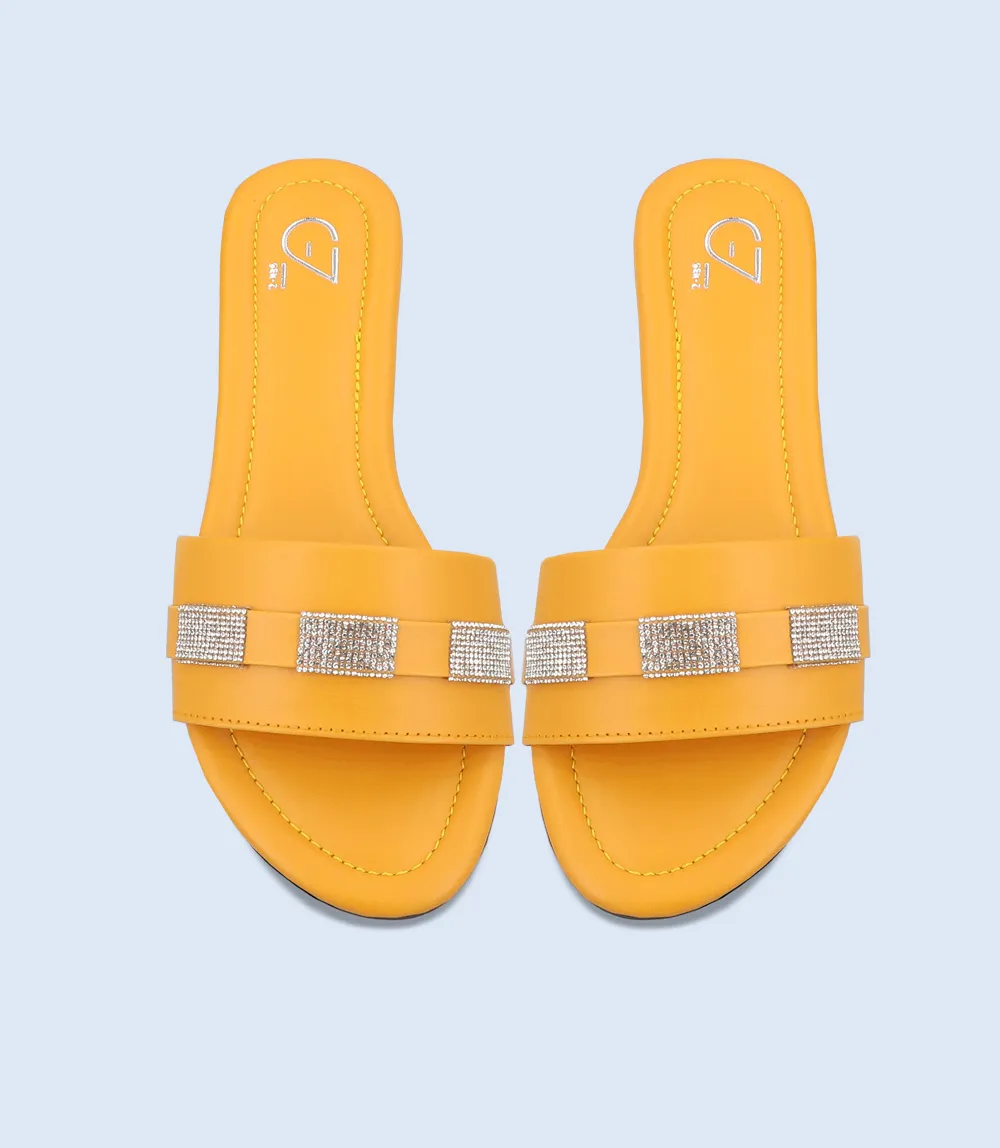 BW9456-MUSTARD-Women Slipper