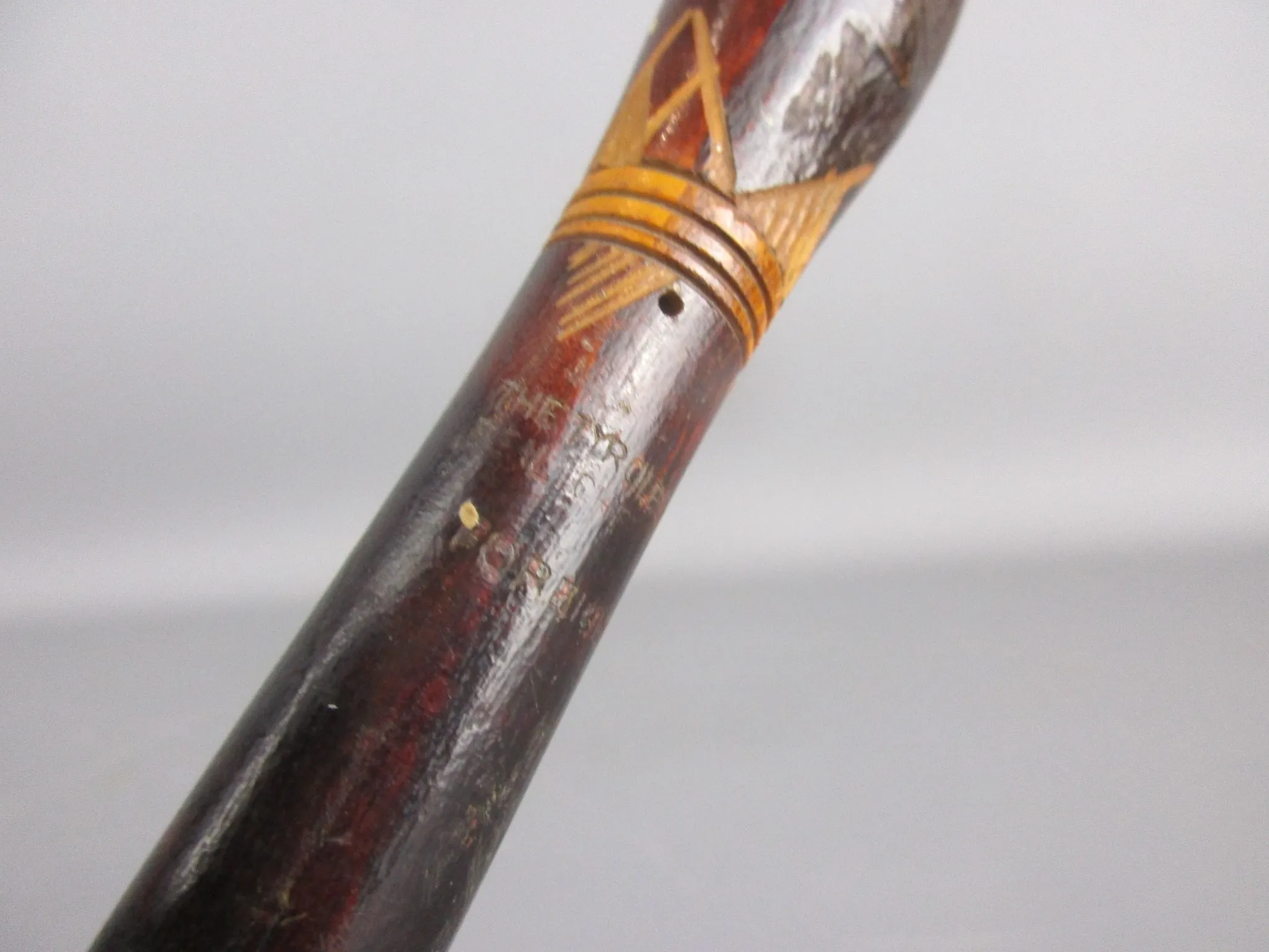 Carved Double Headed Wooden Pipe Depicting 'The Tyrant' Vintage c1960