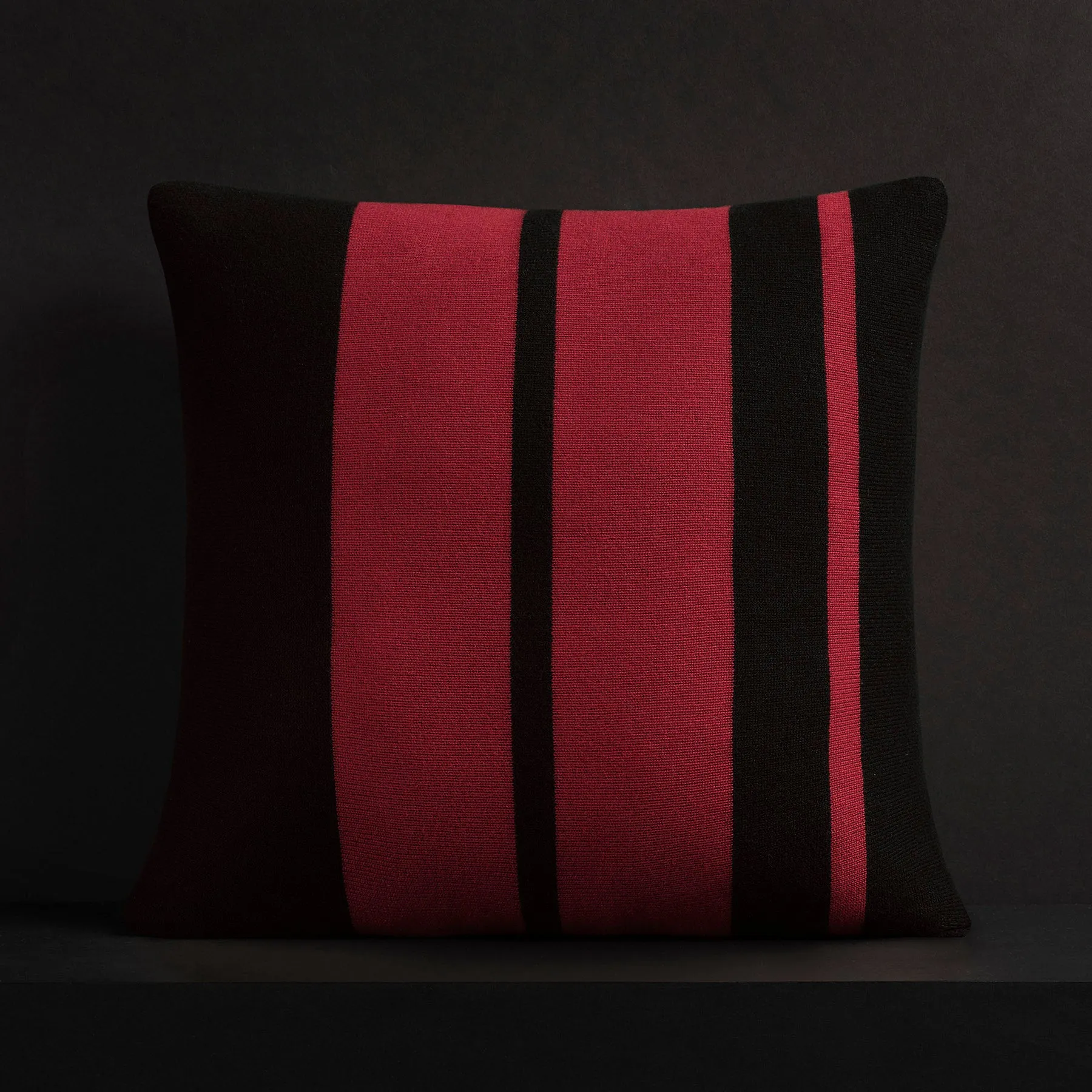 Cashmere Stripe Sham - Black/Sunstone