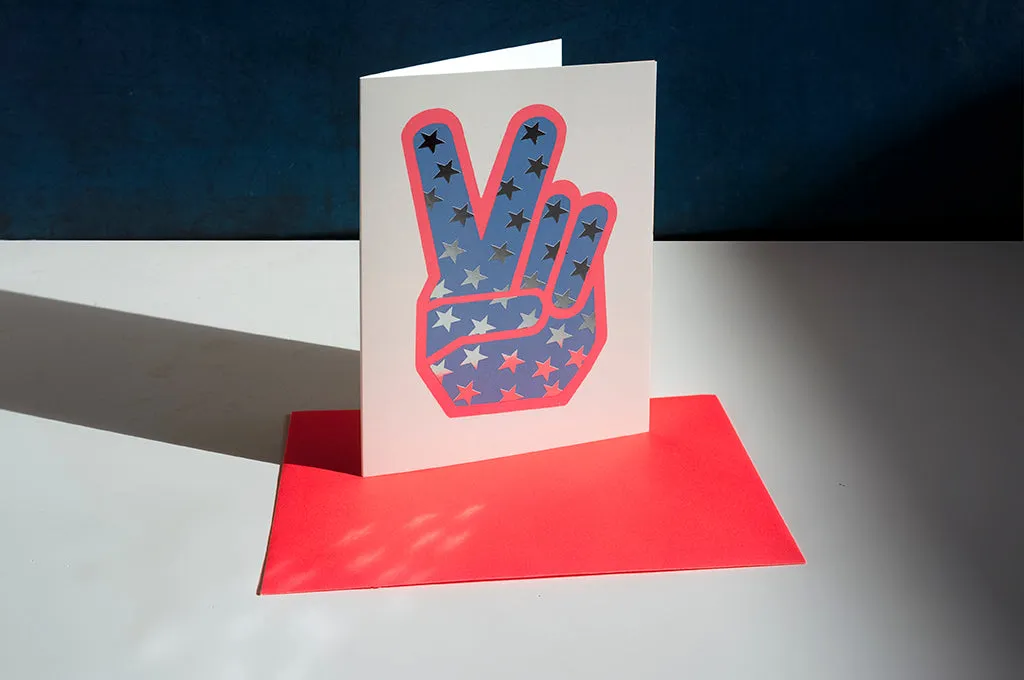 DANDY STAR PEACE SIGN GREETING CARD