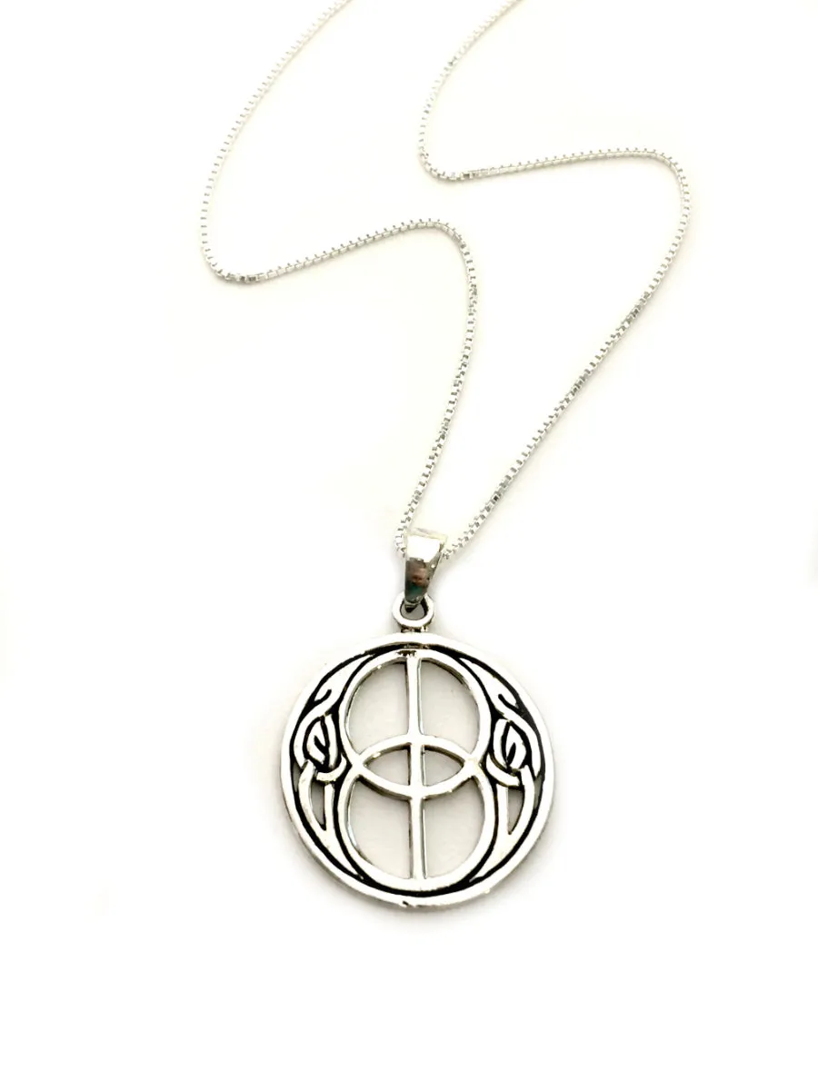 Double Peace Sign Celtic Pendant