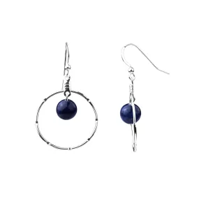 Earring | Notched Hoop | Sodalite