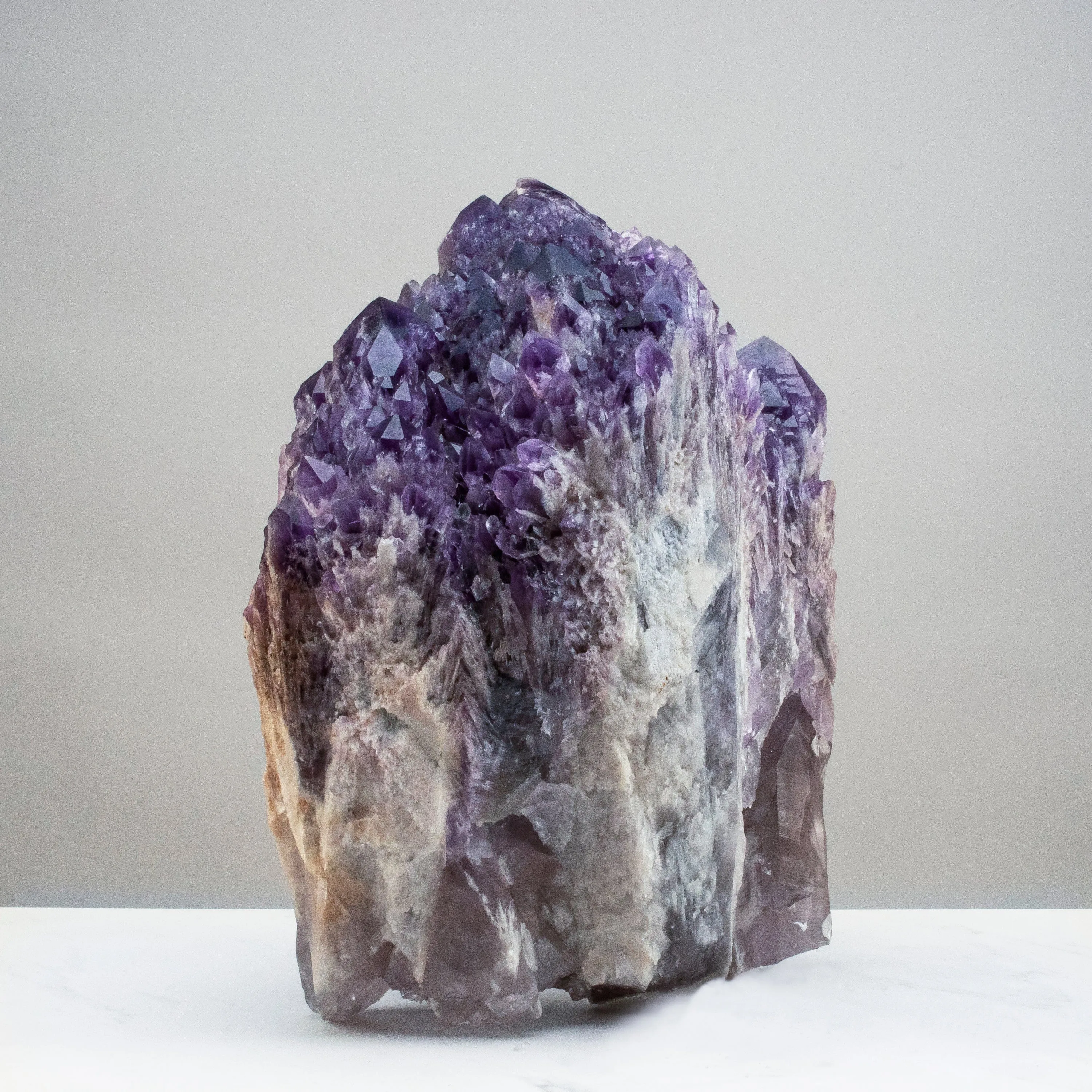 Elestial Amethyst Cluster Point from Brazil - 35lbs / 14