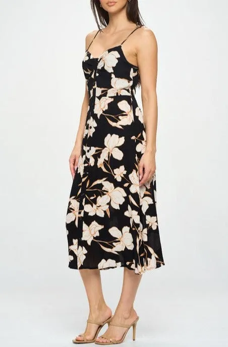 Floral Print Midi Dress