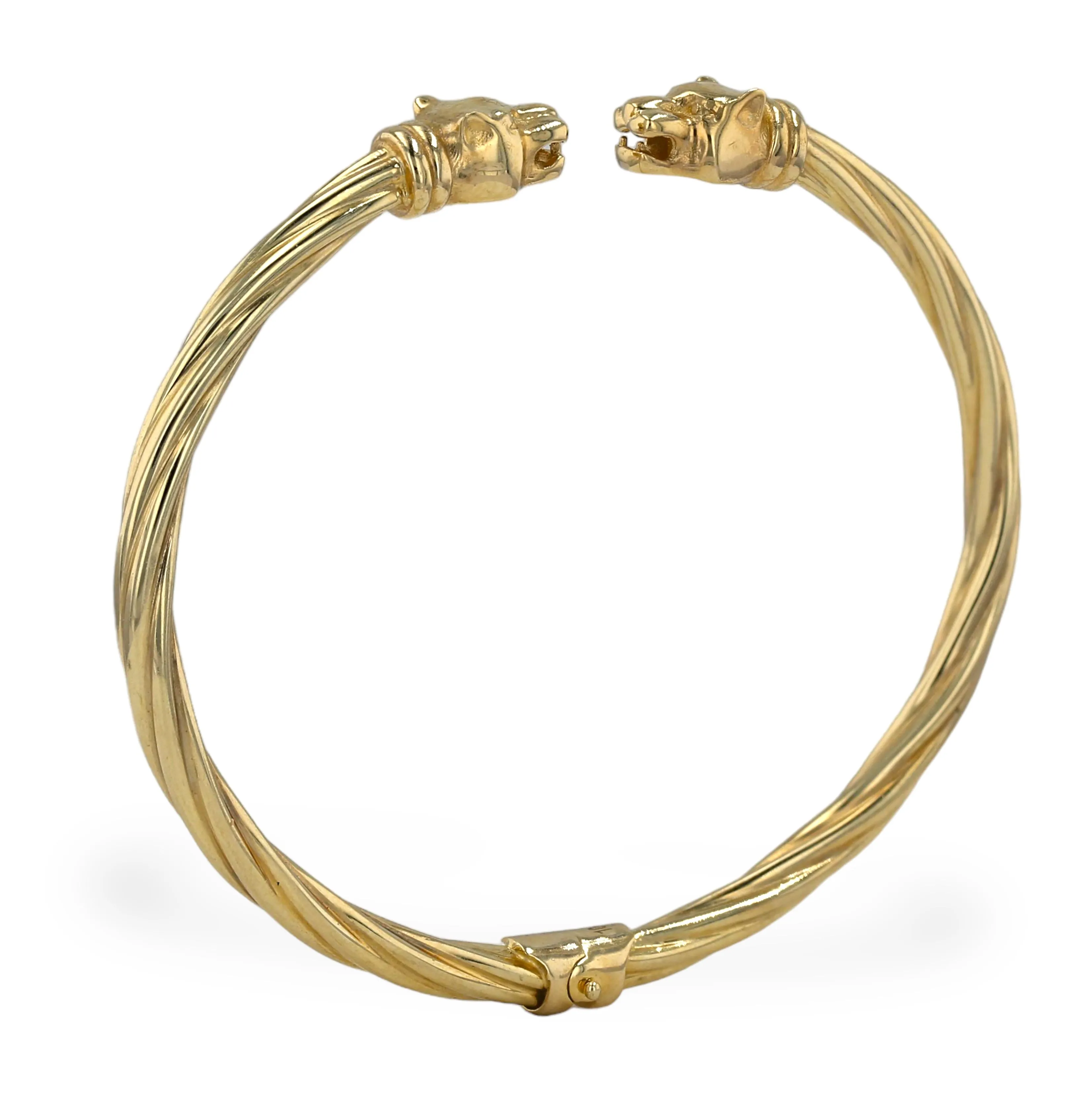 Gold 10k panther twist bangle