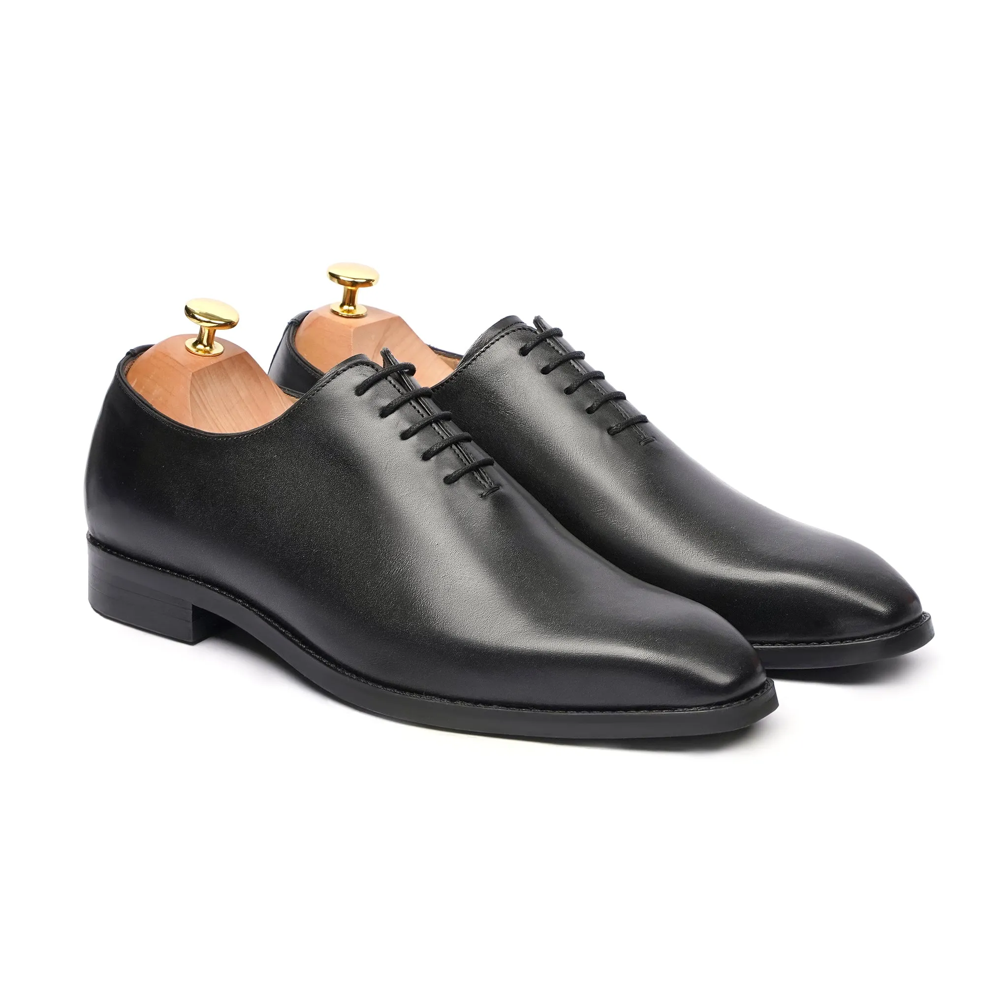 Hammer - Men's Black Calf Leather Wholecut Shoe