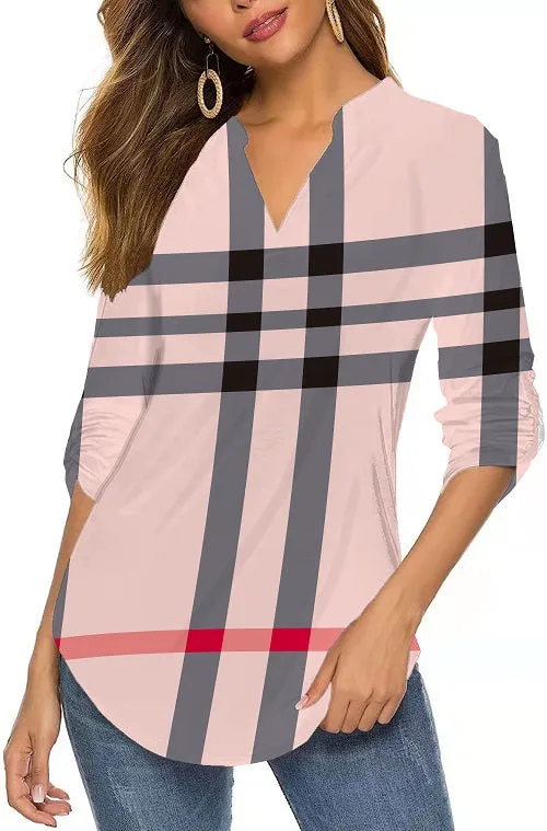 Haute Edition Women's 3/4 Sleeve Tunic Tops S-3X. Plus size available.