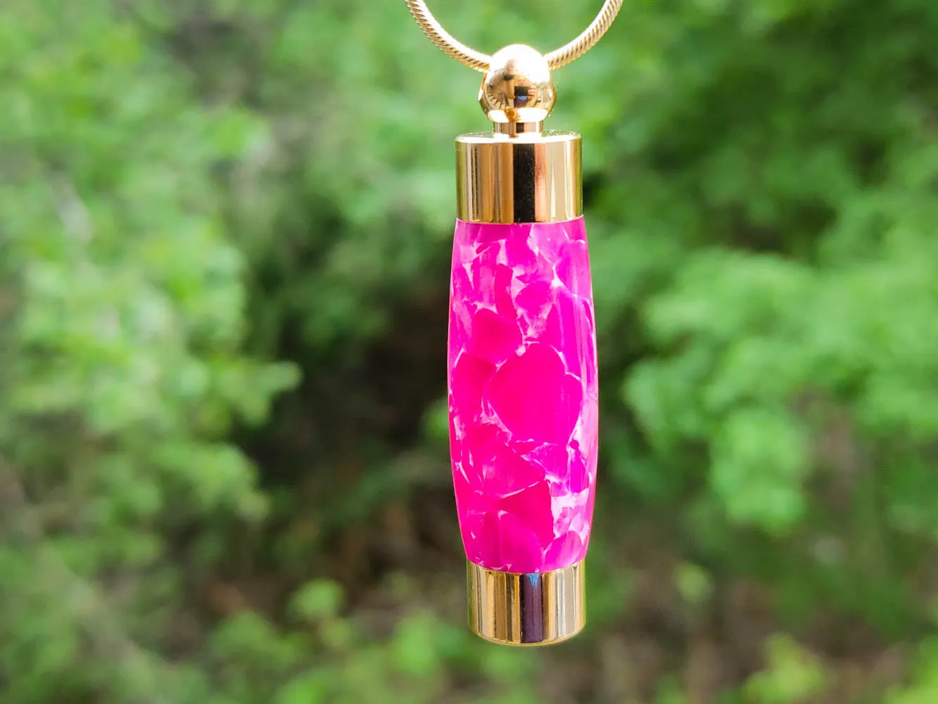 Hot Pink Acrylic Keepsake Pendant