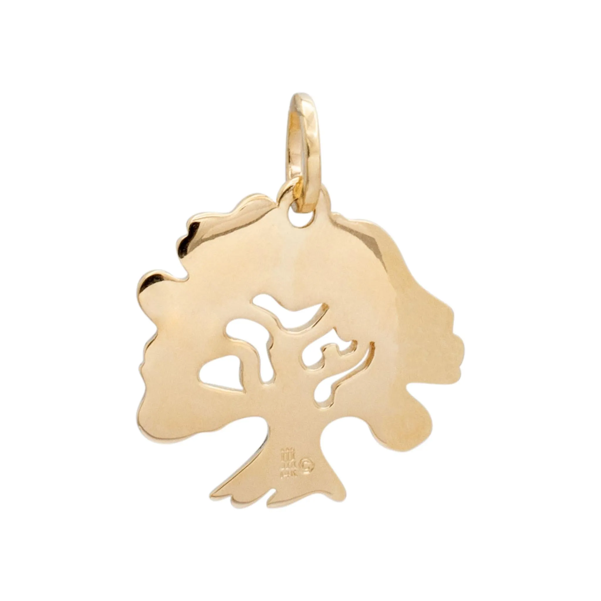 James Avery Retired 14K Yellow Gold Oak Tree Pendant