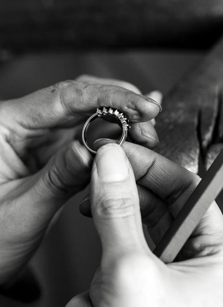 James garnet ring 14k gold