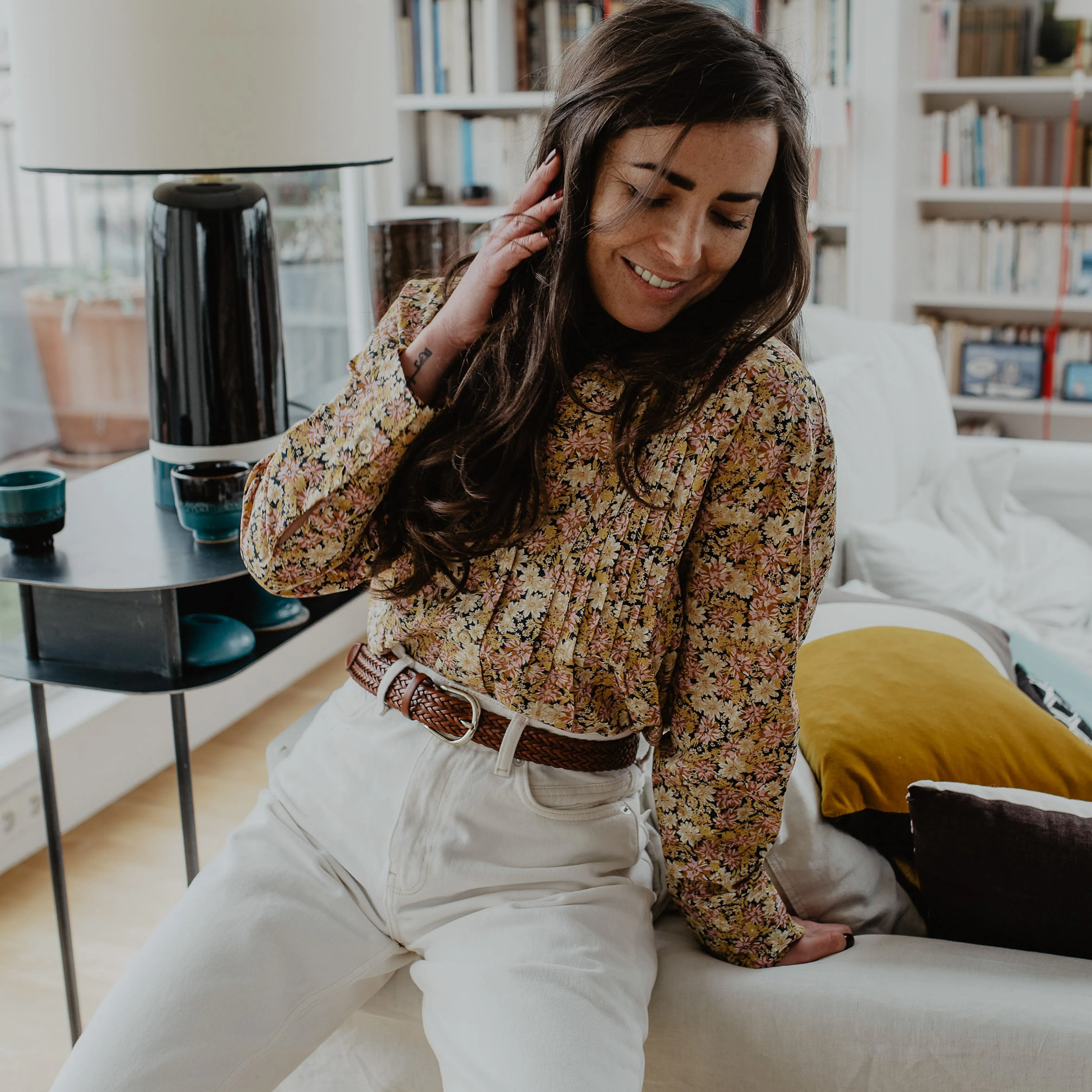 La Ceinture Tressée Cuir Bergame