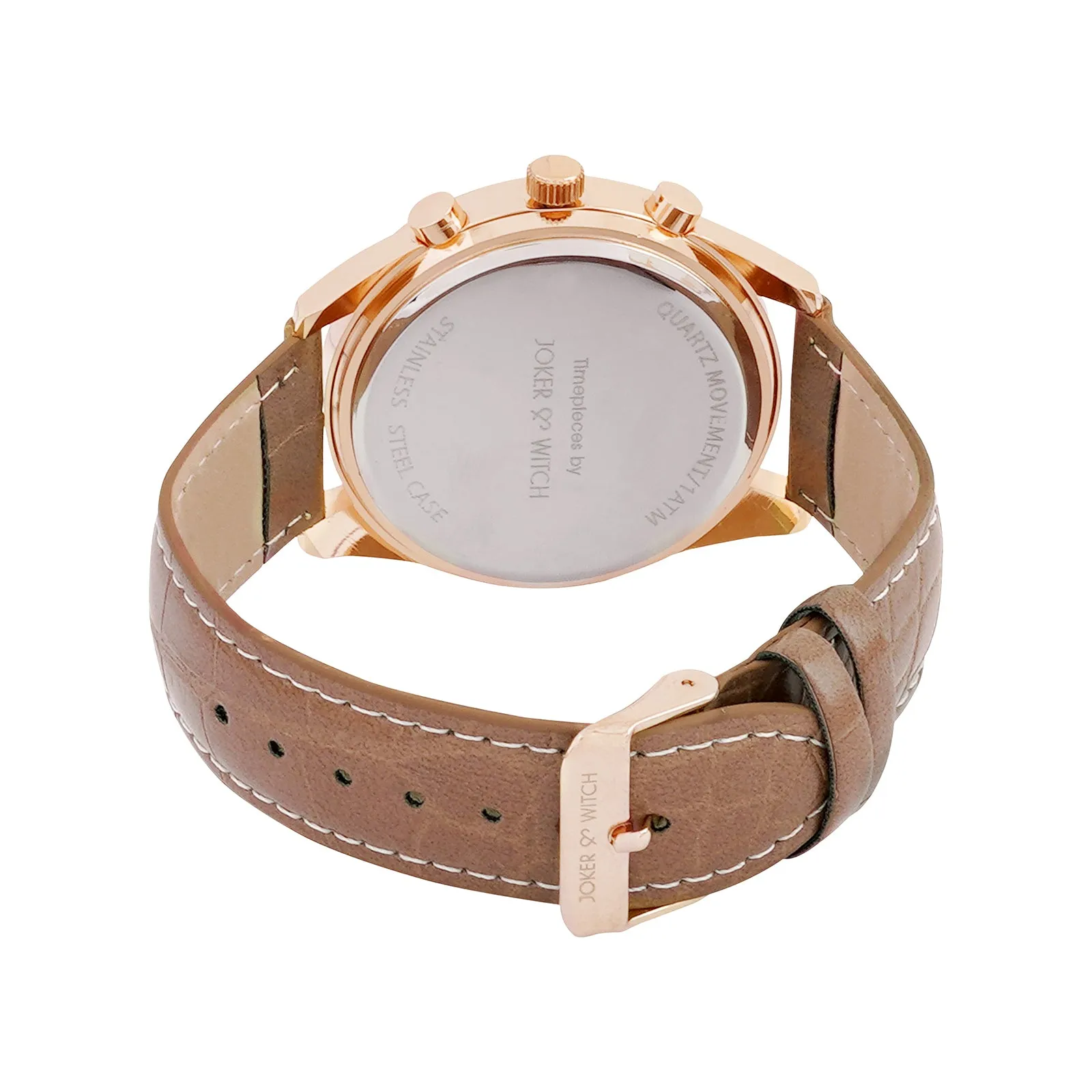 Legolas Rosegold Croc Strap Watch