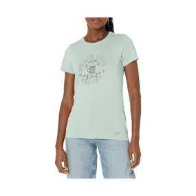 Life Is Good Women's Peace Love Coffee Tee - Sage Green