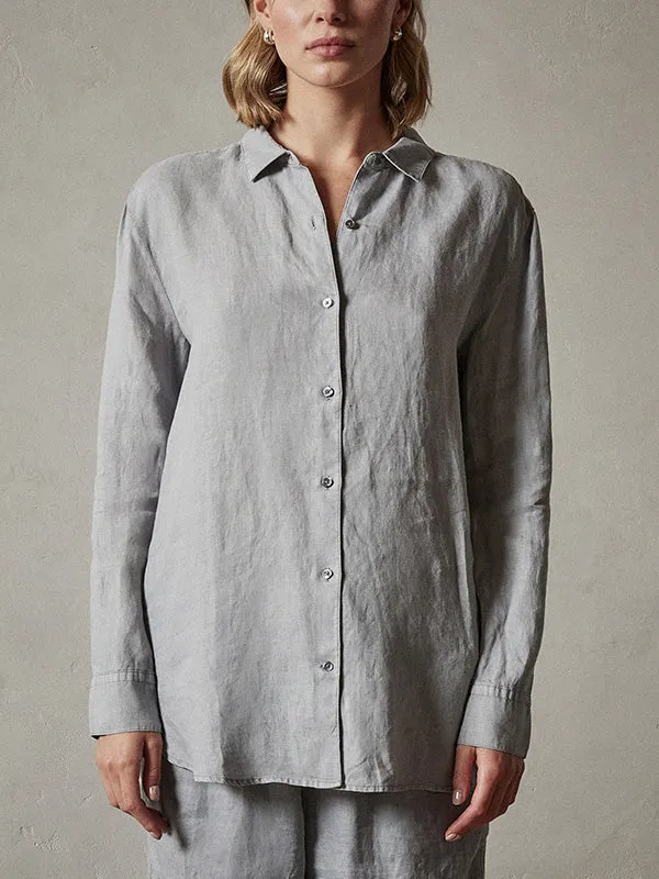 Lightweight Linen Shirt in Breeze Pigment