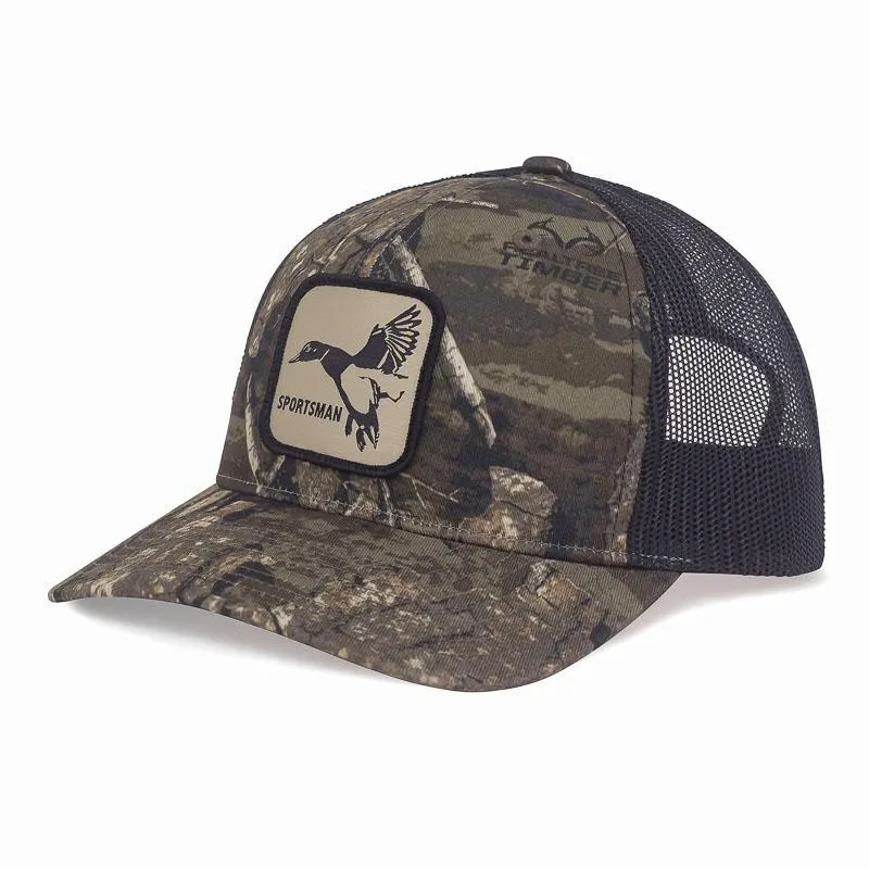 Mallard Patch Camo Hunting Snapback Hat - Realtree Timber