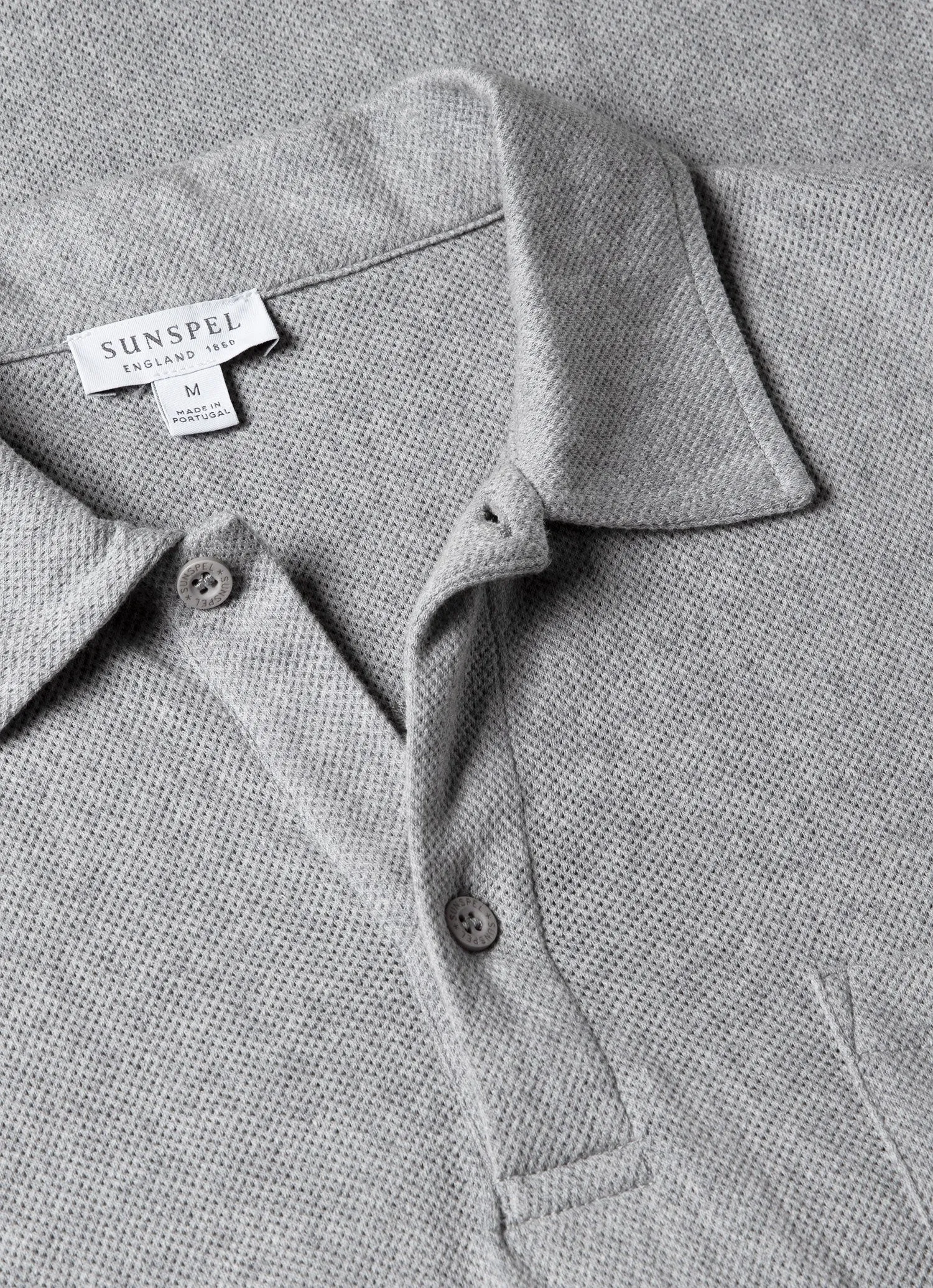 Men's Riviera Polo Shirt in Grey Melange