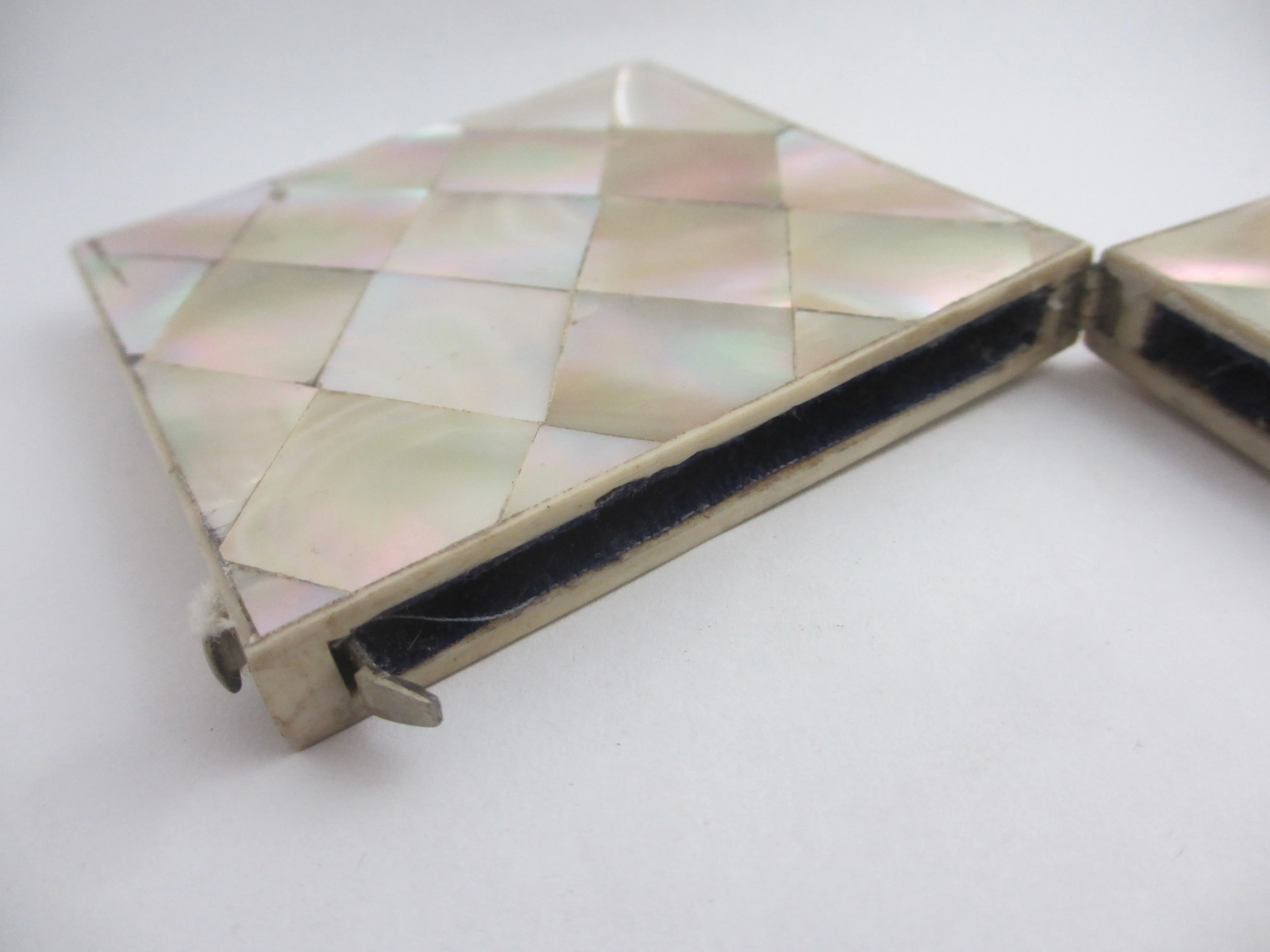 Mother of Pearl Card Case Antique Victorian c1890