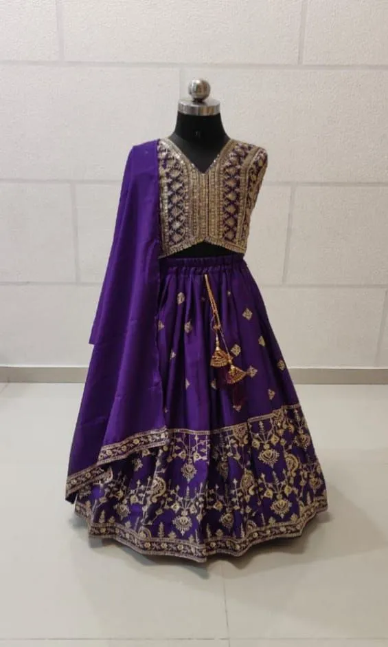 Party wear Ethnic Kids Girls Lehenga Blouse Dupatta Set