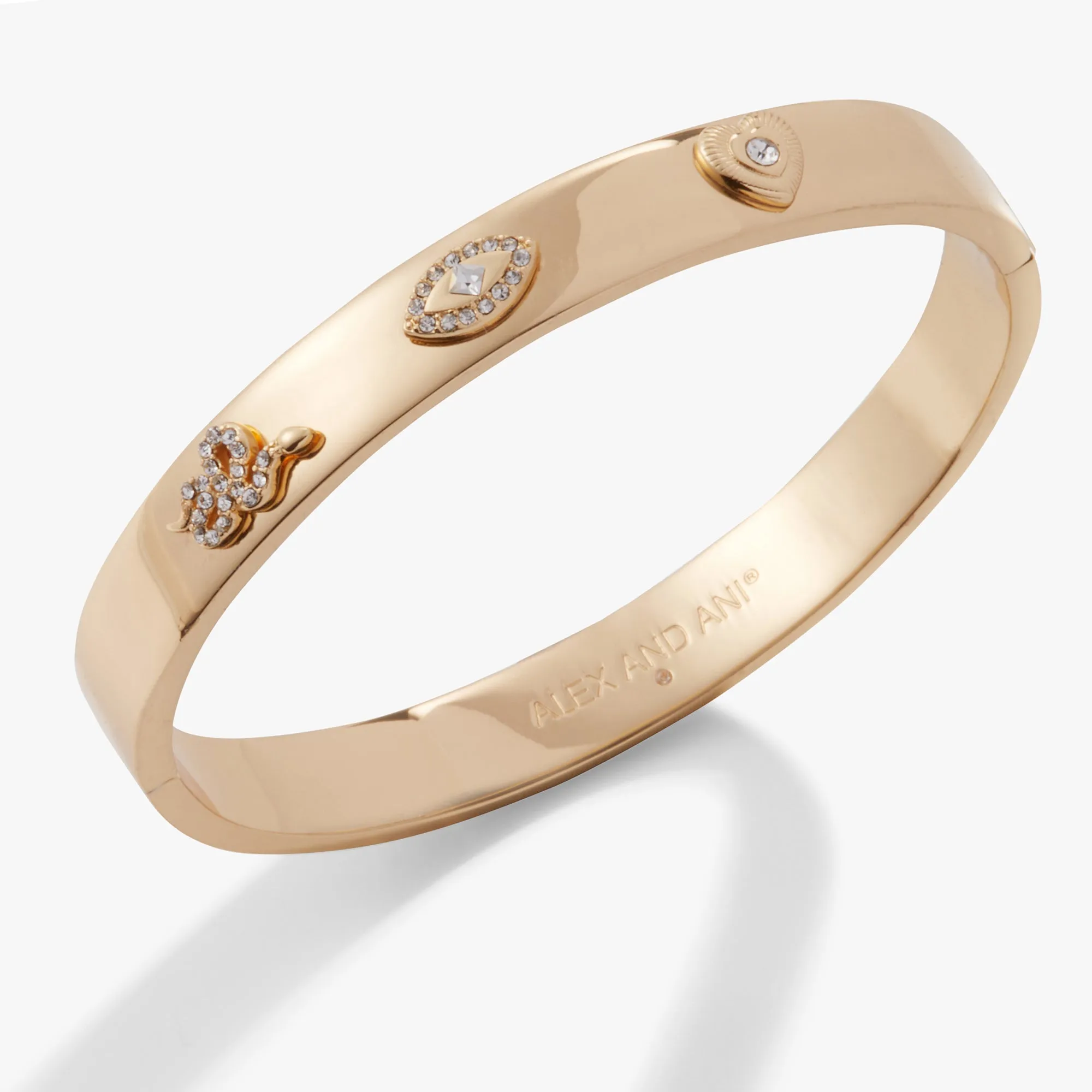 Pavé Evil Eye Hinge Bangle Bracelet