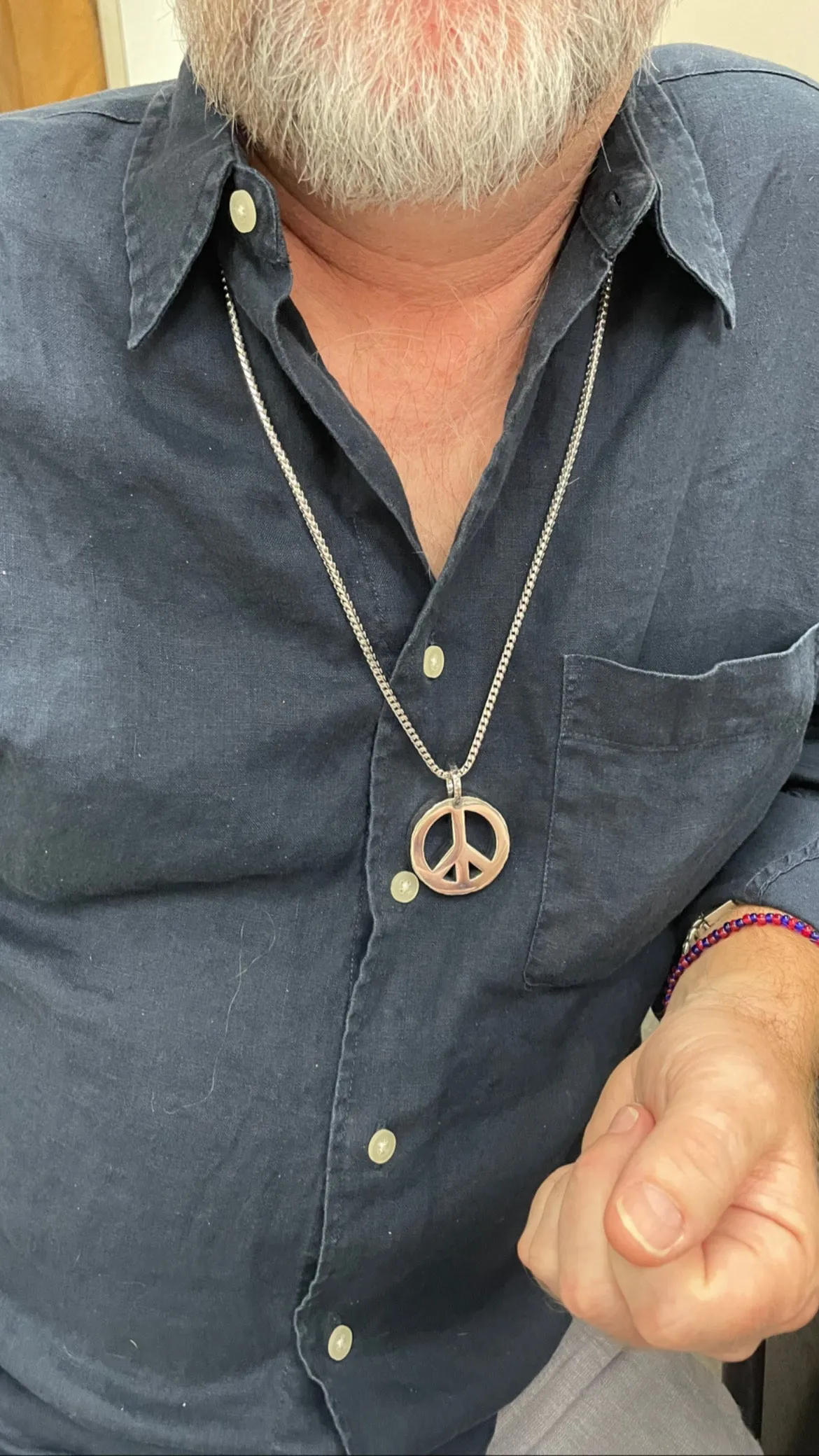 Peace Necklace with Sterling silver chain