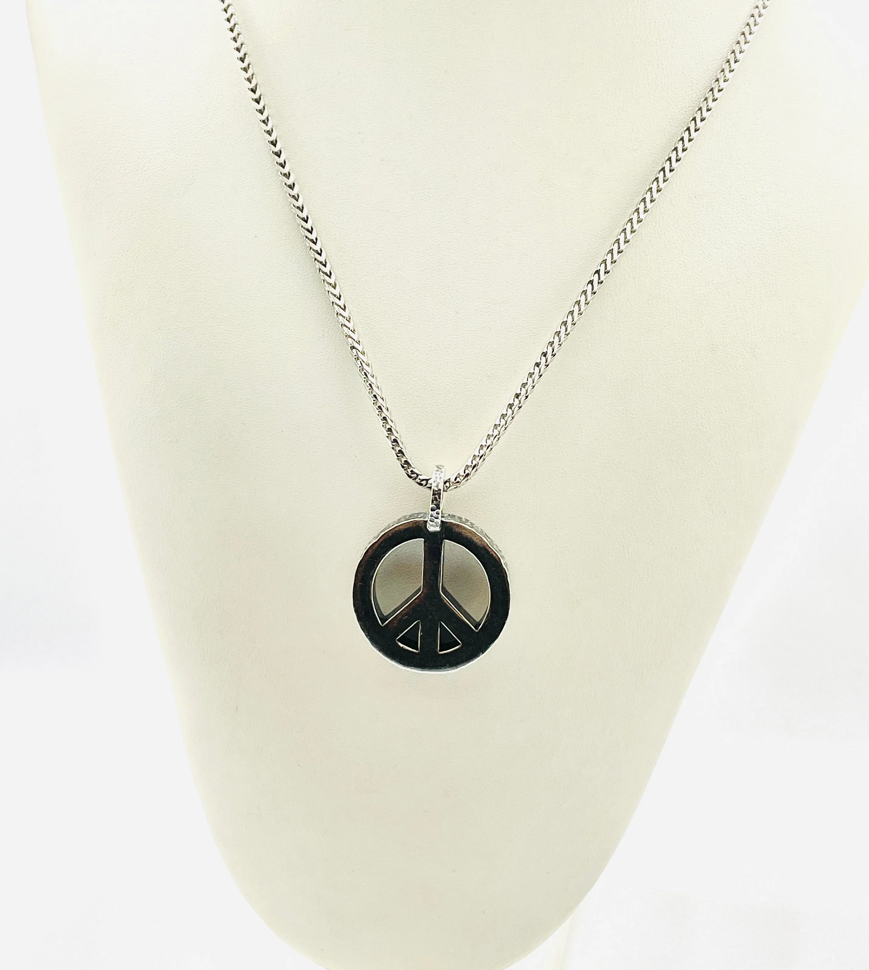 Peace Necklace with Sterling silver chain