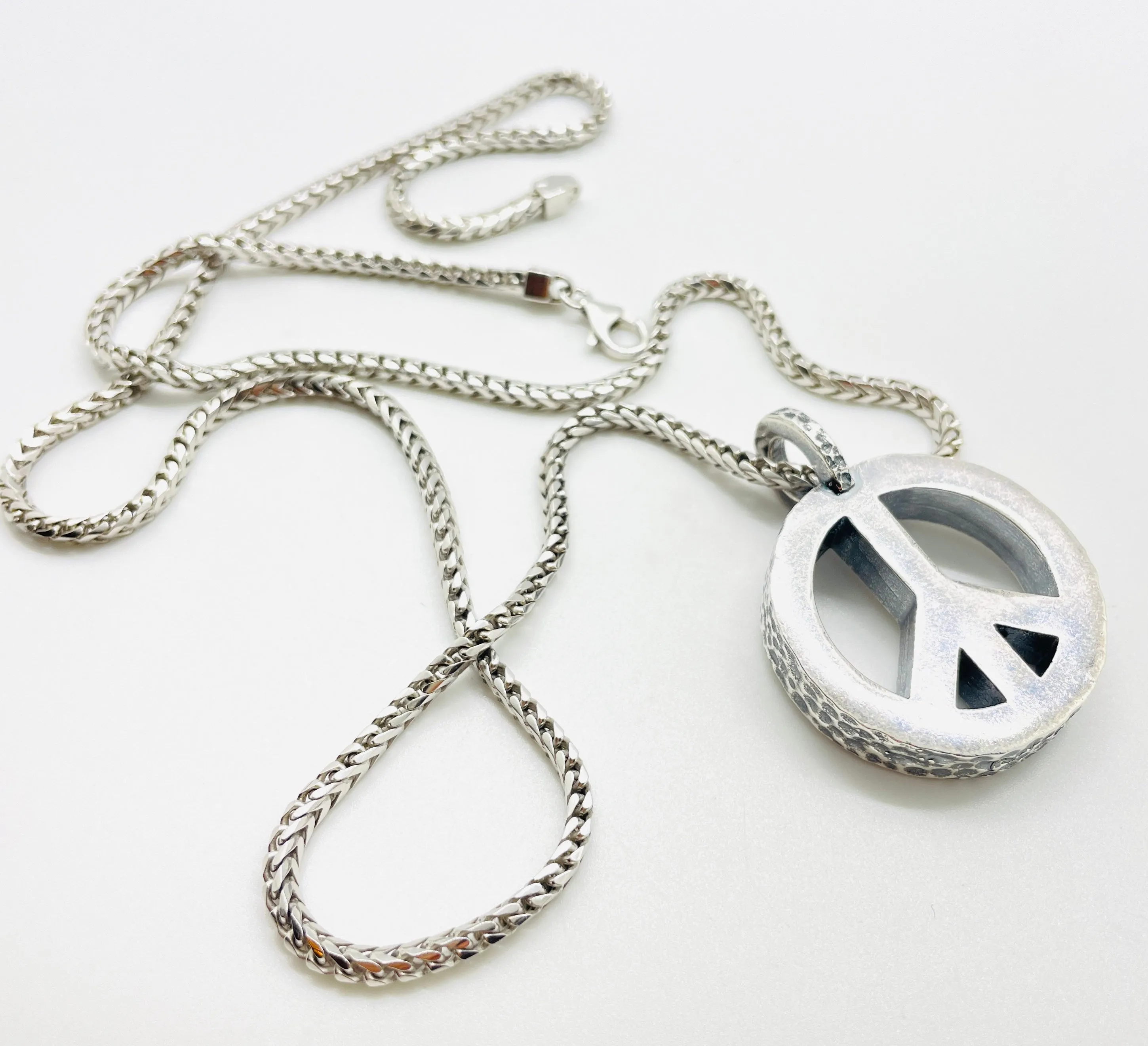 Peace Necklace with Sterling silver chain