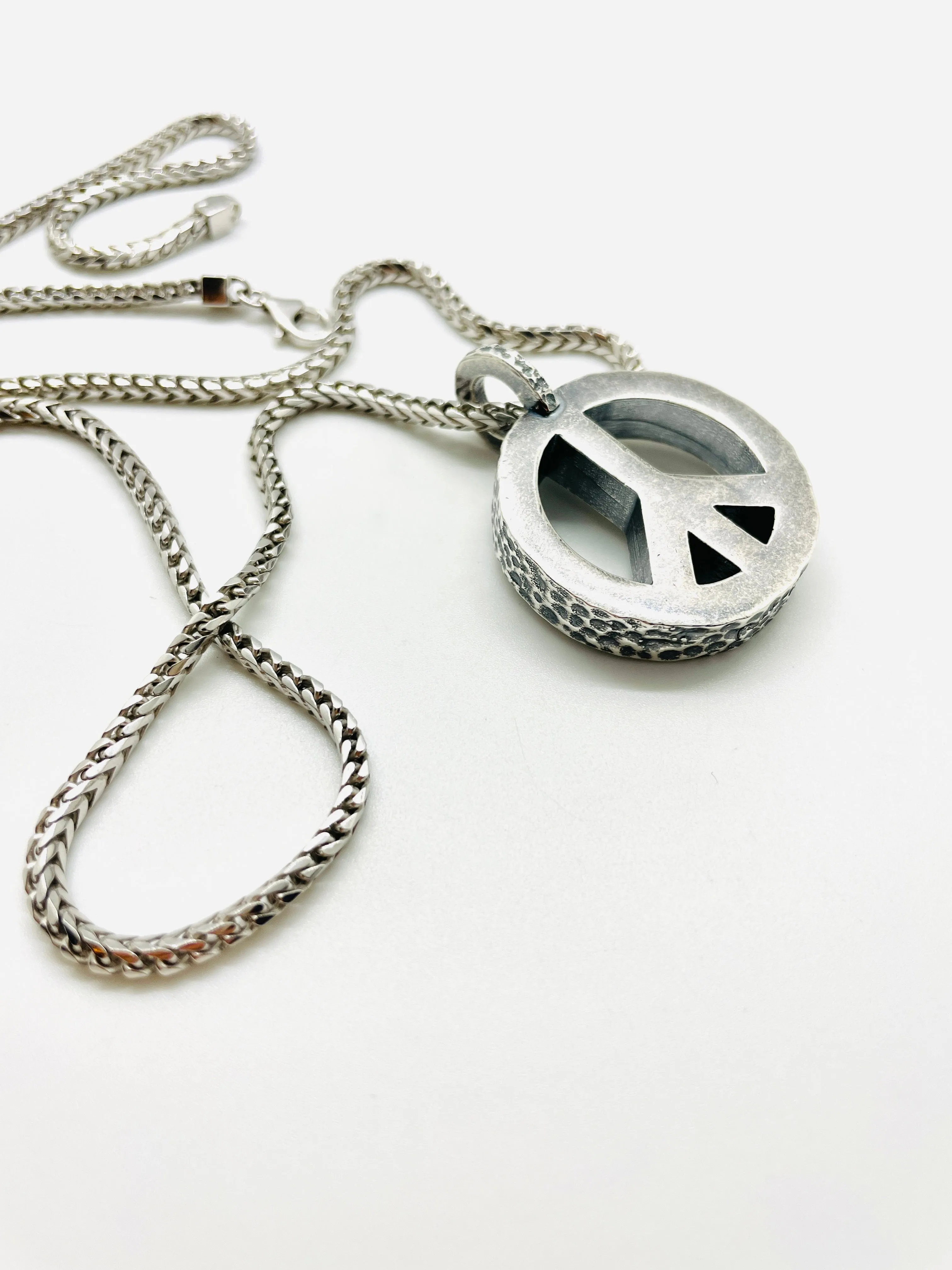 Peace Necklace with Sterling silver chain