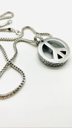 Peace Necklace with Sterling silver chain