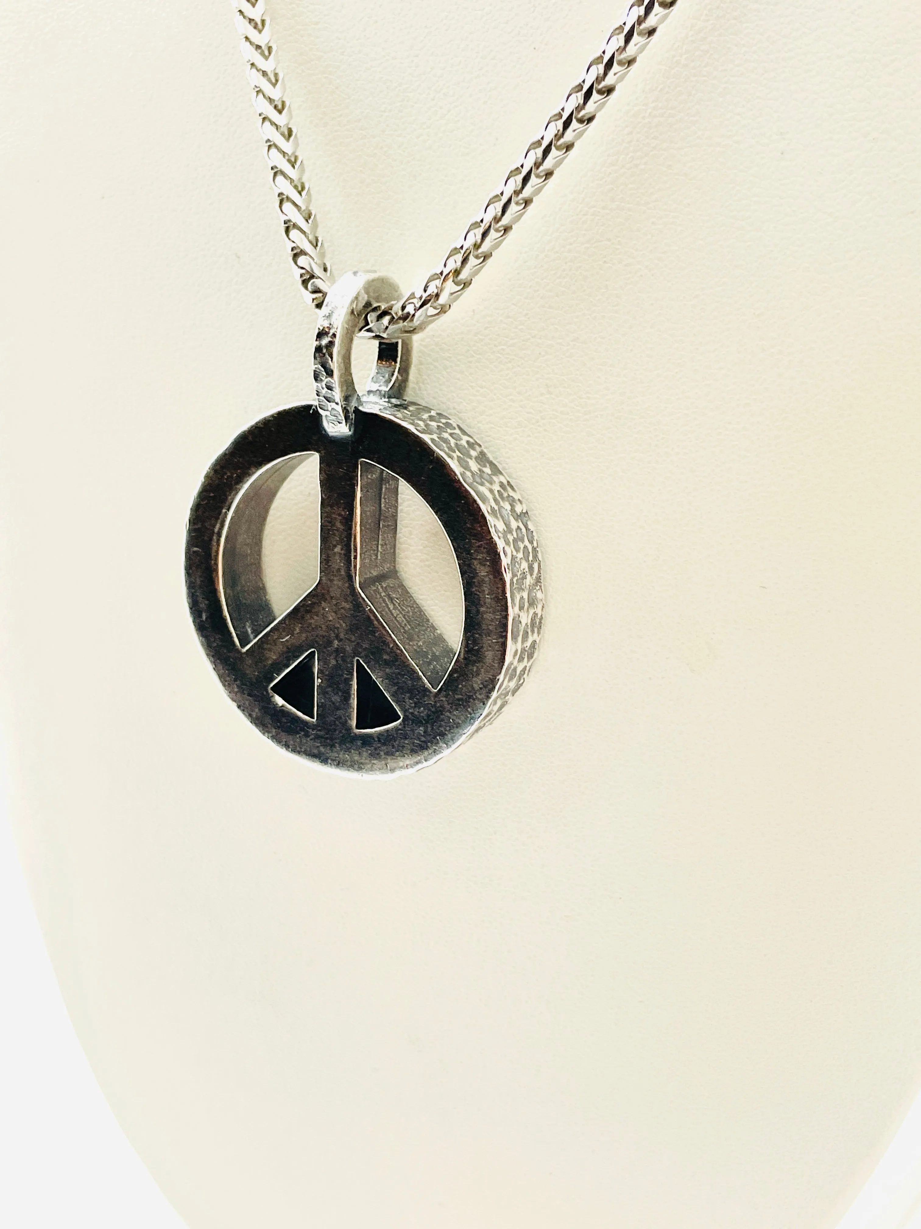 Peace Necklace with Sterling silver chain