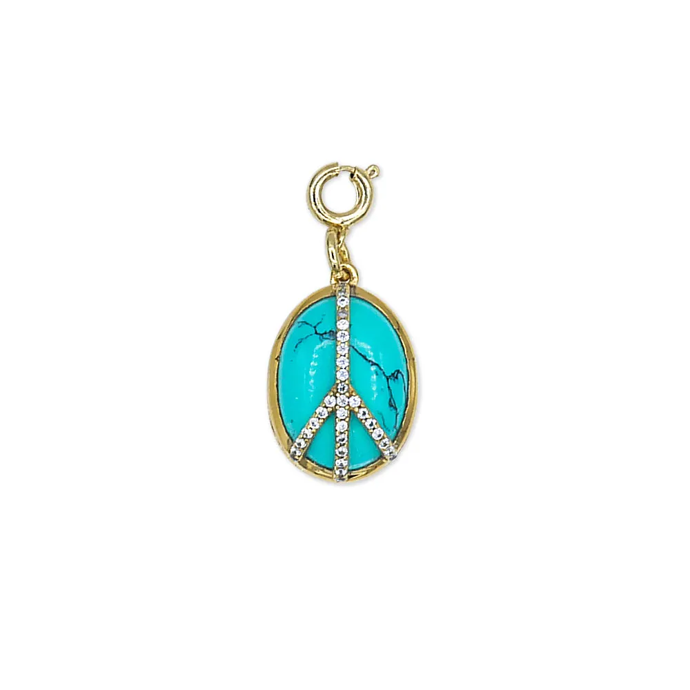 Peace Turquoise Charm