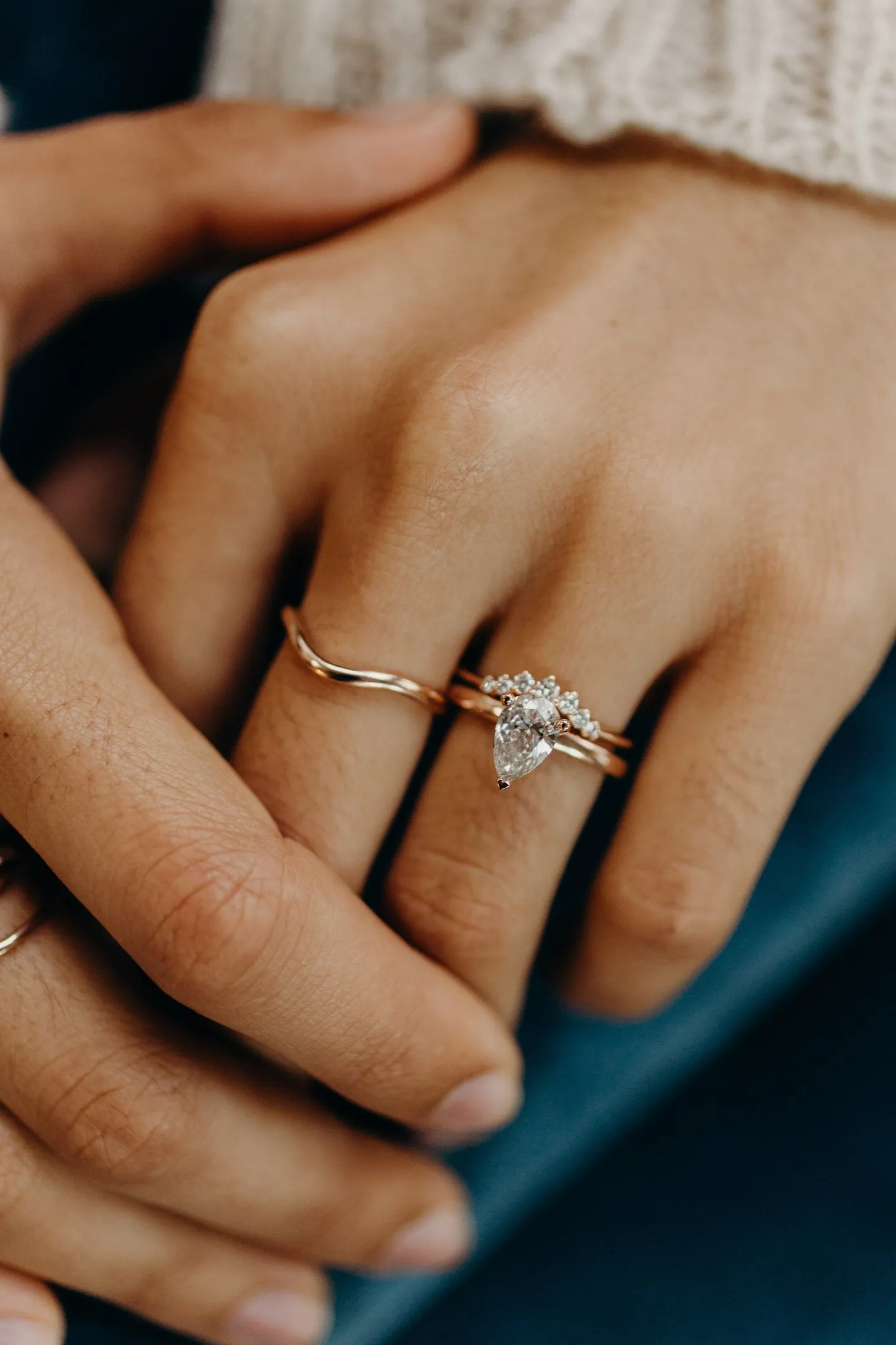 Pear Venus Ring with 1.22ct Lab Diamond